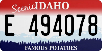ID license plate E494078