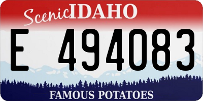 ID license plate E494083