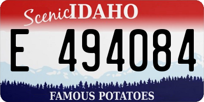 ID license plate E494084