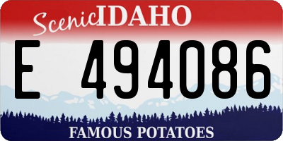 ID license plate E494086