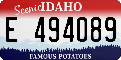 ID license plate E494089