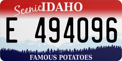 ID license plate E494096
