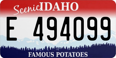 ID license plate E494099
