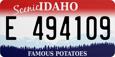 ID license plate E494109