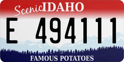 ID license plate E494111