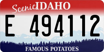 ID license plate E494112