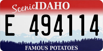 ID license plate E494114