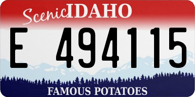 ID license plate E494115