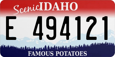 ID license plate E494121