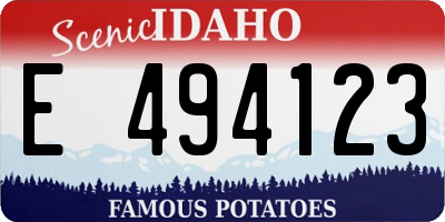 ID license plate E494123