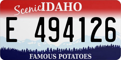 ID license plate E494126