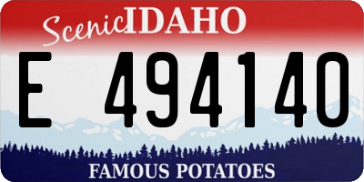 ID license plate E494140