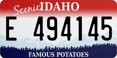 ID license plate E494145
