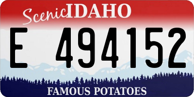ID license plate E494152