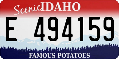 ID license plate E494159