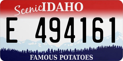 ID license plate E494161