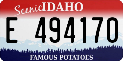 ID license plate E494170