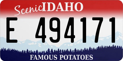 ID license plate E494171