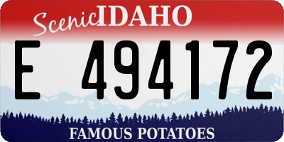 ID license plate E494172