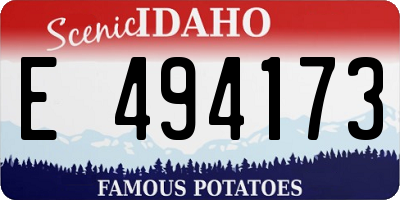 ID license plate E494173