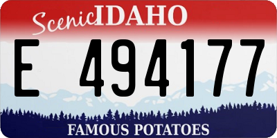 ID license plate E494177