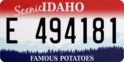 ID license plate E494181