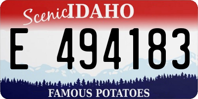 ID license plate E494183