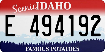 ID license plate E494192