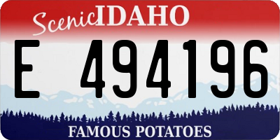 ID license plate E494196
