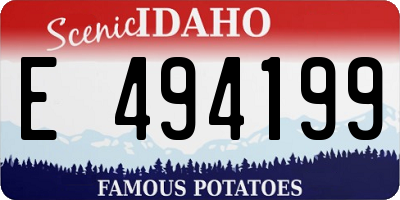 ID license plate E494199