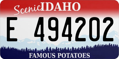 ID license plate E494202