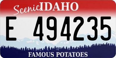 ID license plate E494235