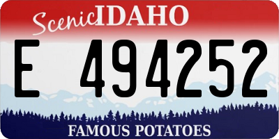 ID license plate E494252