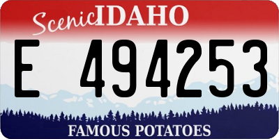 ID license plate E494253