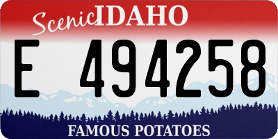 ID license plate E494258