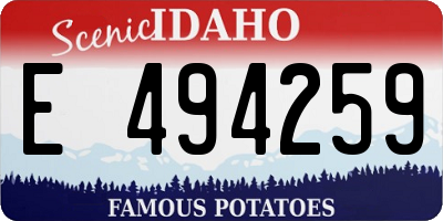 ID license plate E494259