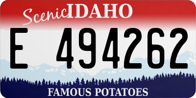 ID license plate E494262