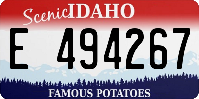 ID license plate E494267