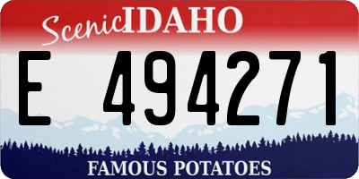 ID license plate E494271