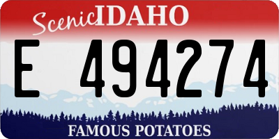ID license plate E494274