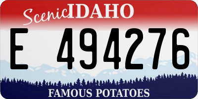 ID license plate E494276