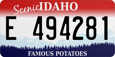ID license plate E494281
