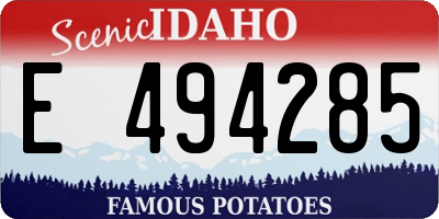 ID license plate E494285