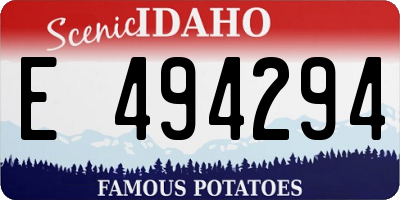 ID license plate E494294