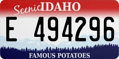 ID license plate E494296