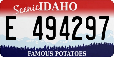 ID license plate E494297
