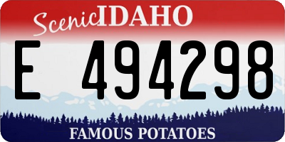 ID license plate E494298