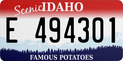 ID license plate E494301
