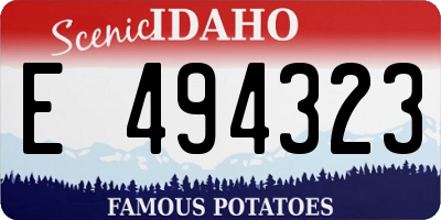 ID license plate E494323