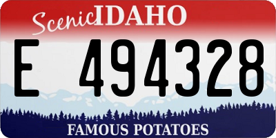 ID license plate E494328